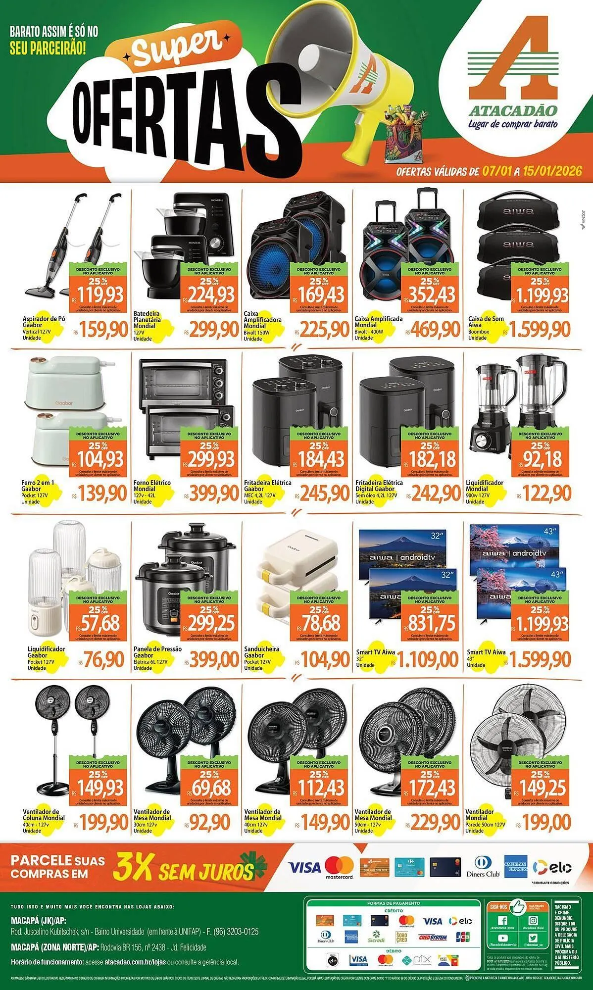 Encarte de Folheto Atacadão 7 de janeiro até 15 de janeiro 2026 - Pagina 1