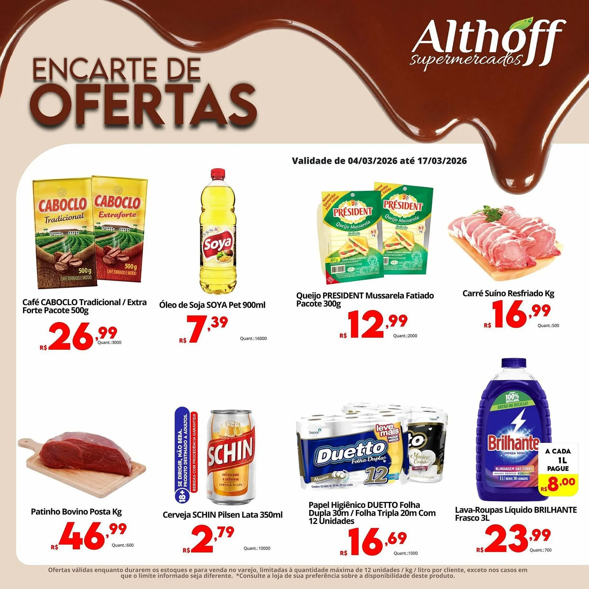 Encarte de Encarte Althoff Supermercados 4 de março até 17 de março 2026 - Pagina 1