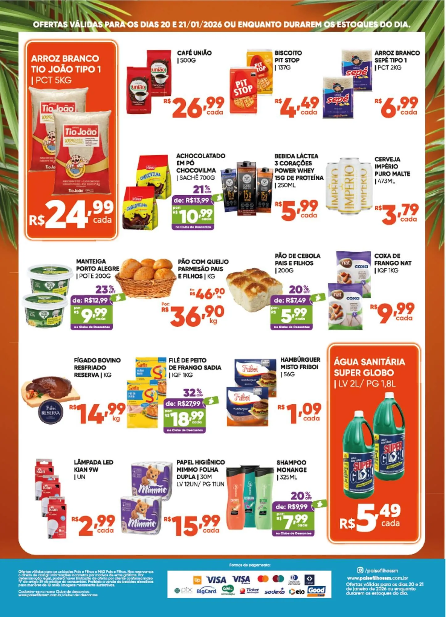 Encarte de Catálogo Pais e Filhos Supermercados 20 de janeiro até 21 de janeiro 2026 - Pagina 2