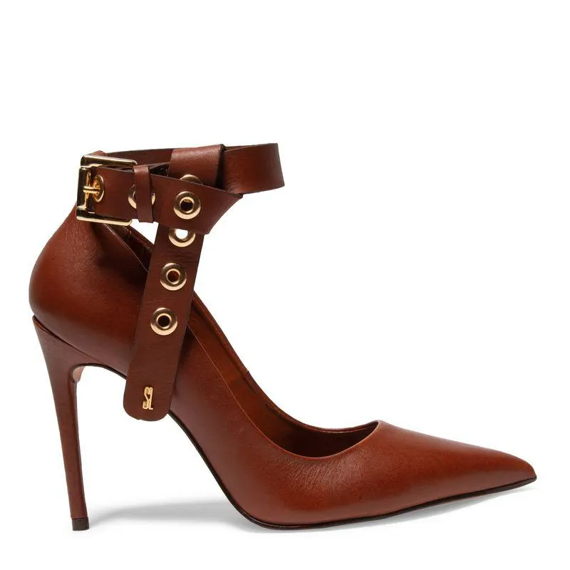 Scarpin Couro Confort Pinhao