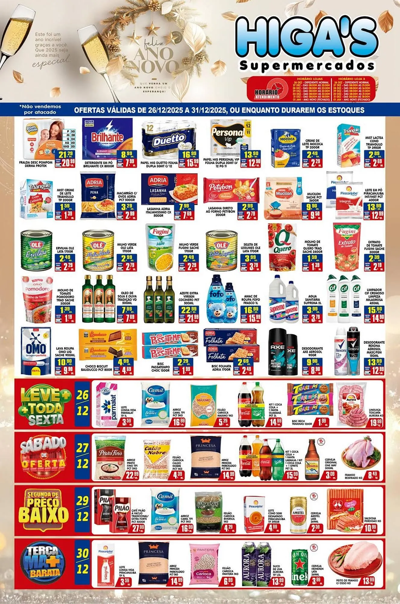 Encarte de Folheto Higa's Supermercado 26 de dezembro até 31 de dezembro 2025 - Pagina 1