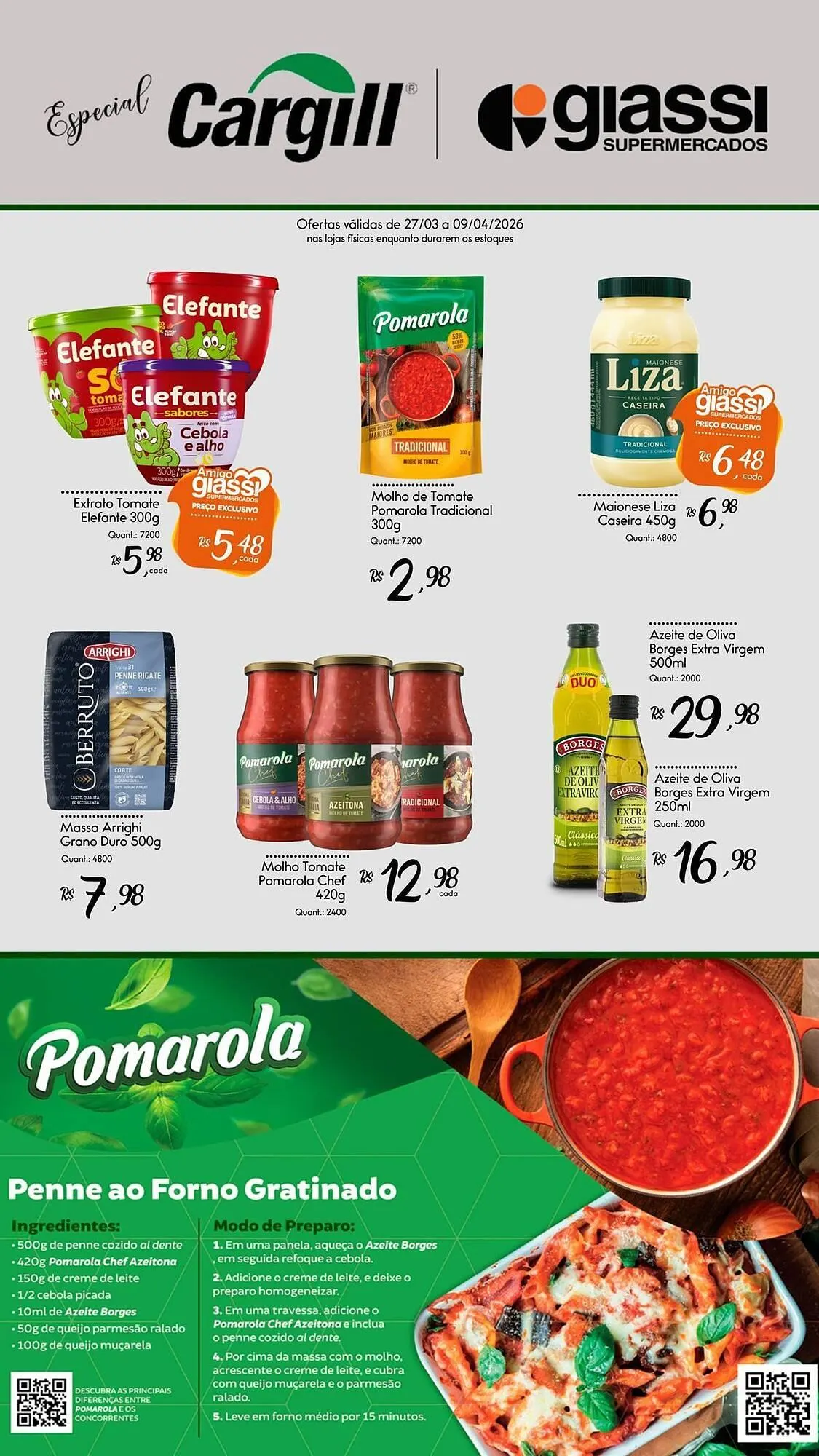 Encarte de Encarte Giassi Supermercados 27 de março até 9 de abril 2026 - Pagina 1