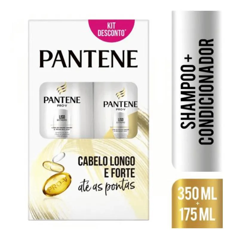 KIT PANTENE SH 350+COND 175ML LISO EXTREM