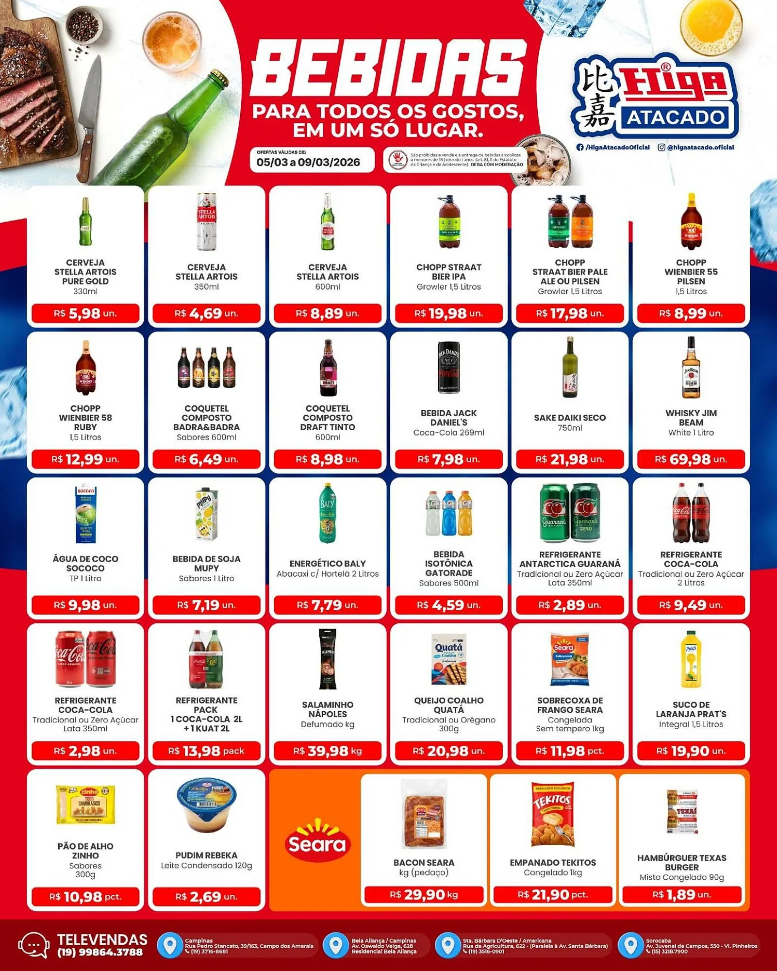 Encarte de Folheto Higa Atacado 5 de março até 9 de março 2026 - Pagina 1