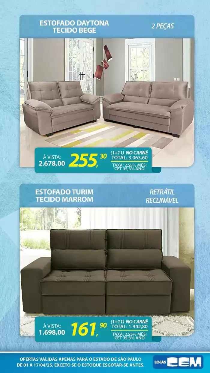 Encarte de Encarte Lojas Cem 3 de abril até 17 de abril 2025 - Pagina 89