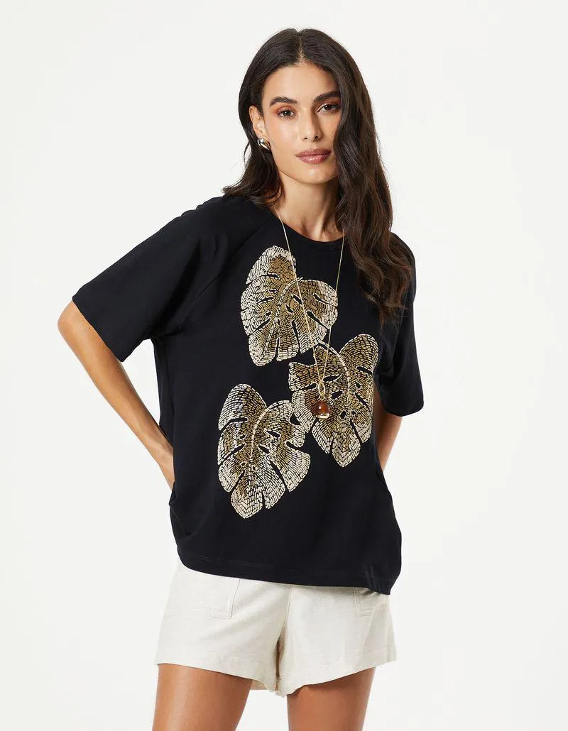 Blusa Silk Costela de Adao - Preto