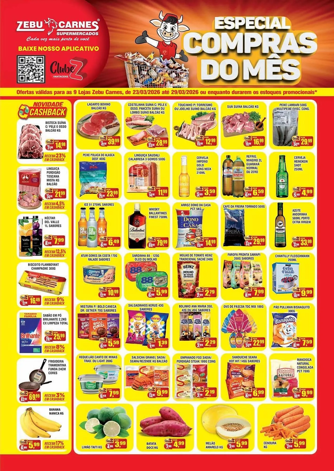 Encarte de Catálogo Zebu Carnes Supermercados 23 de março até 29 de março 2026 - Pagina 1