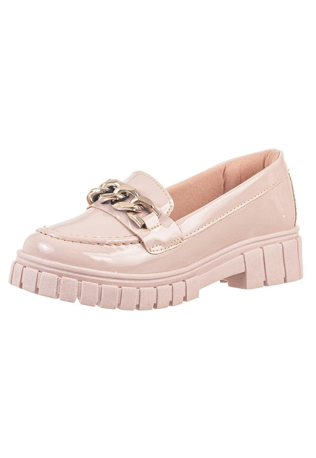 Mocassim Feminino GiGiL Teen Tratorado Flatform Rosê