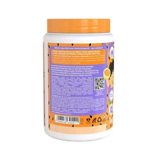 Creme para Pentear Salon Line Maracujá Kids Hidratante 1kg