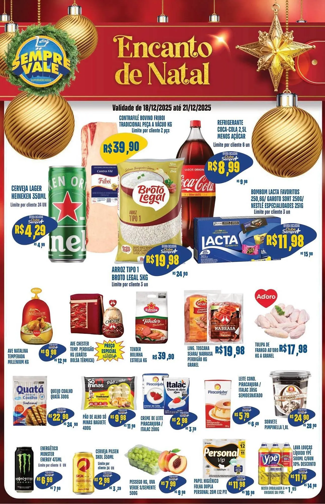 Encarte de Catálogo Sempre Vale Supermercados 18 de dezembro até 21 de dezembro 2025 - Pagina 1