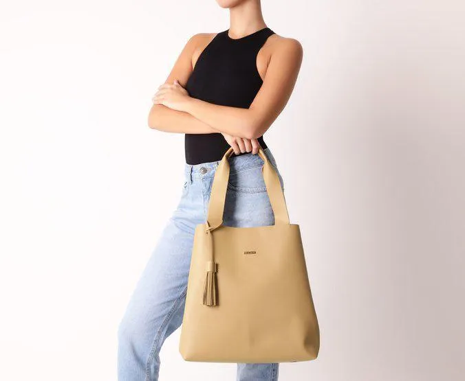 Bolsa Shopping Bege Maxi Barbicacho