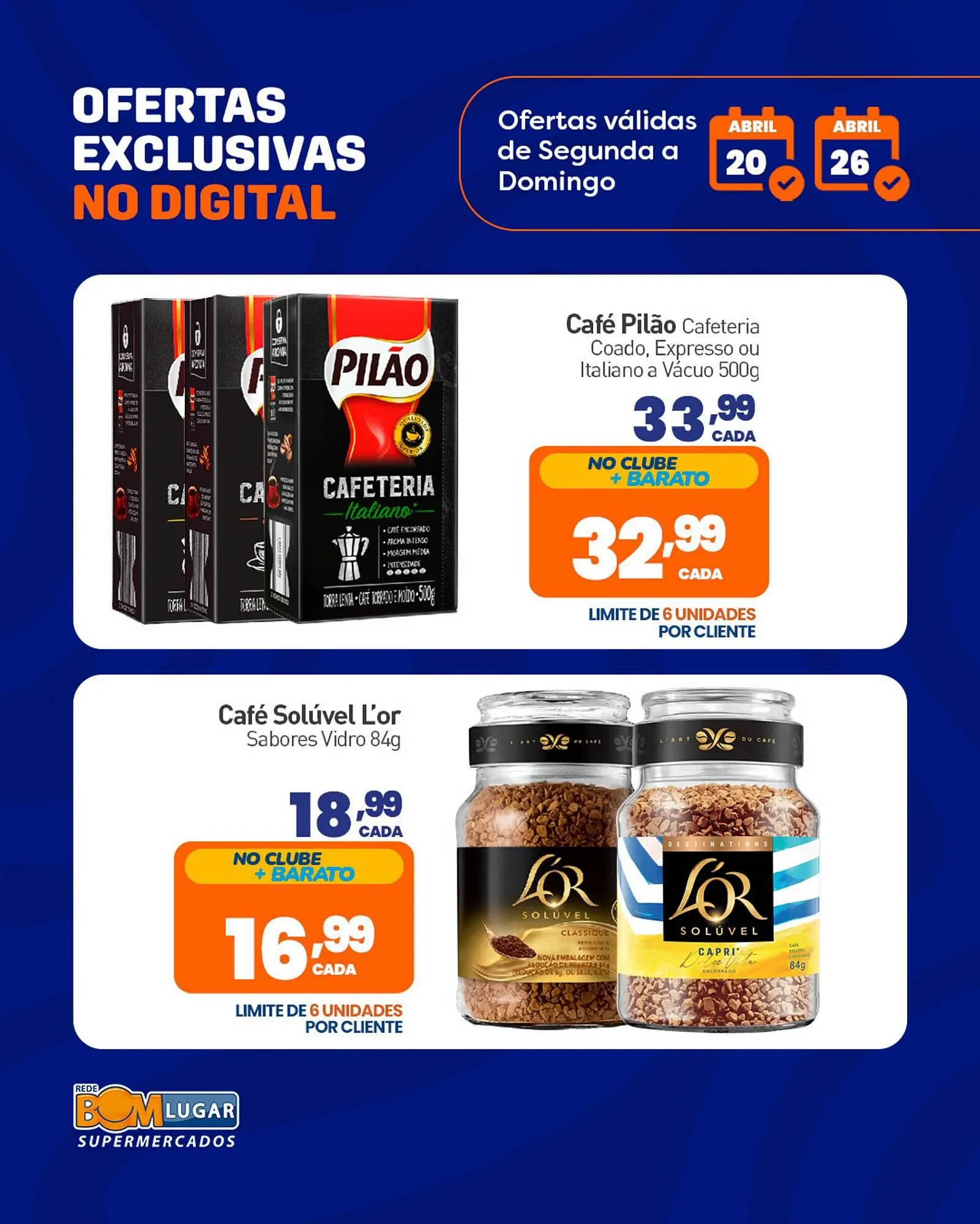 Encarte de Folheto Rede Bom Lugar 20 de abril até 26 de abril 2026 - Pagina 1