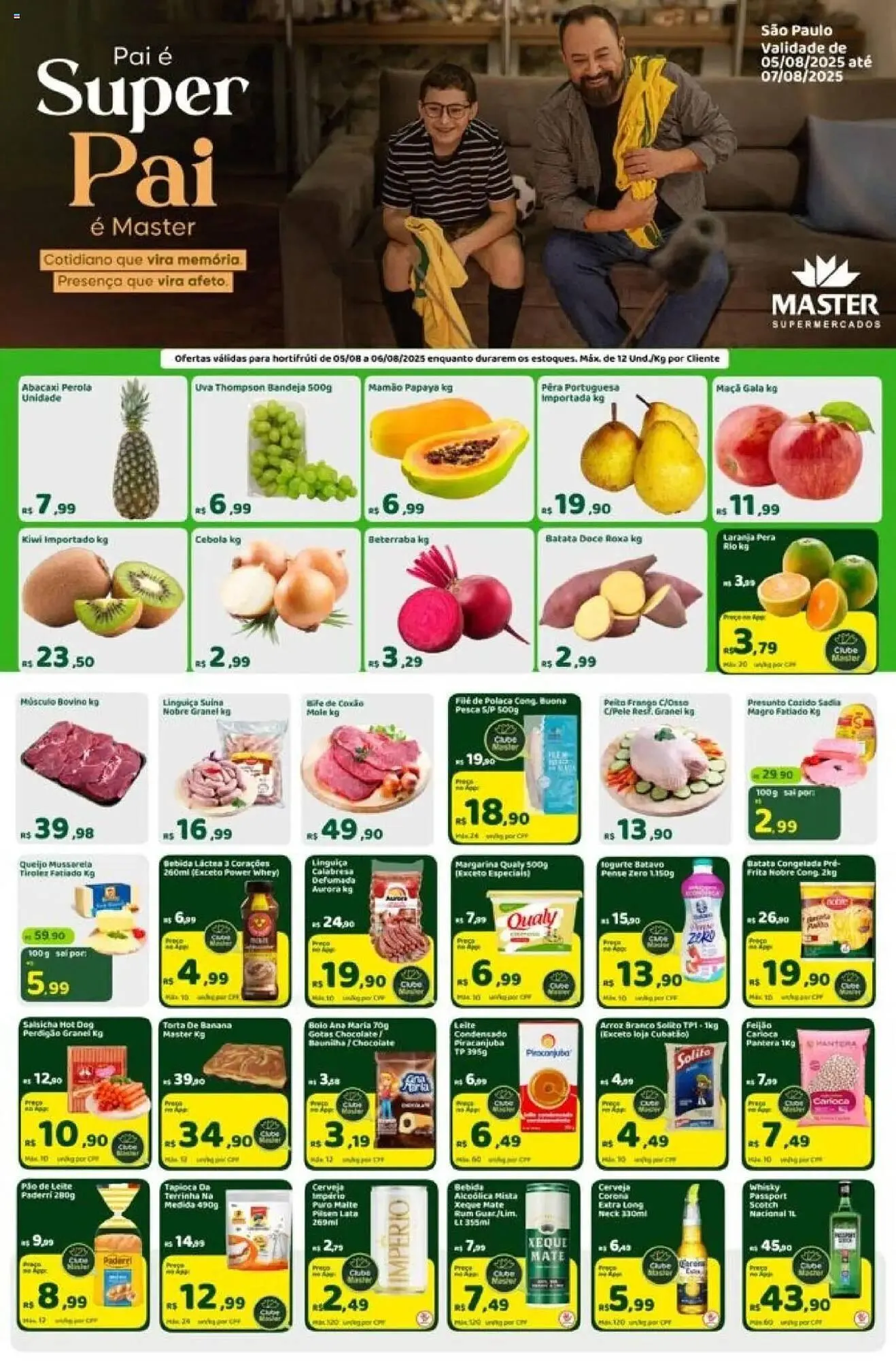 Encarte de Catálogo Master Supermercados 5 de agosto até 7 de agosto 2025 - Pagina 1