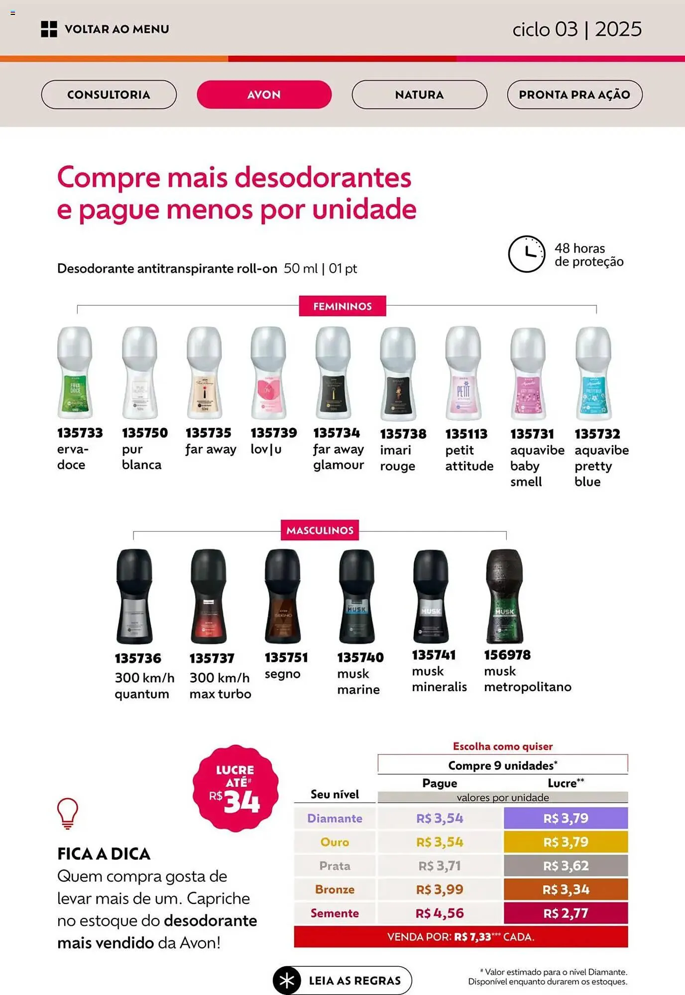 Encarte de Catálogo Avon 17 de janeiro até 17 de fevereiro 2025 - Pagina 13