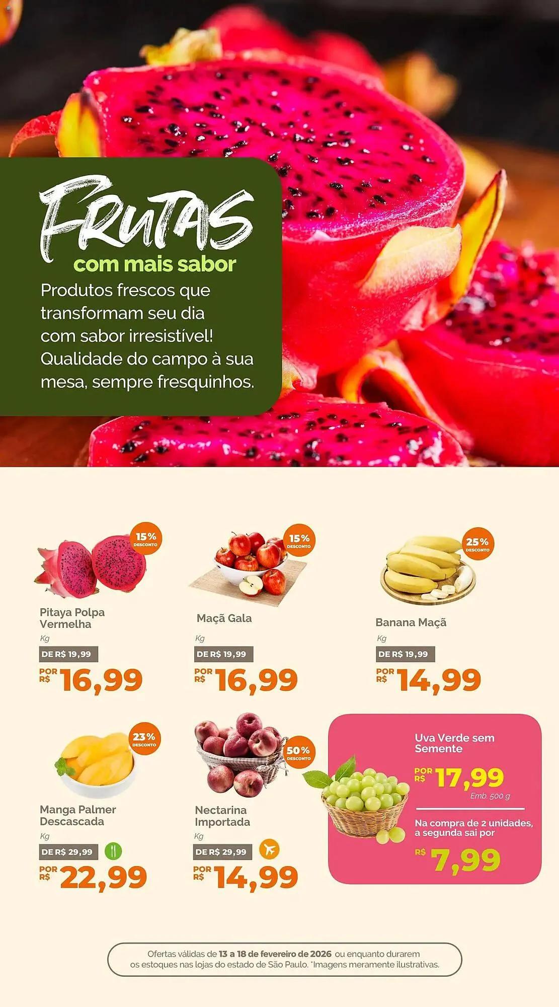 Encarte de Folheto Oba Hortifruti 13 de fevereiro até 18 de fevereiro 2026 - Pagina 4