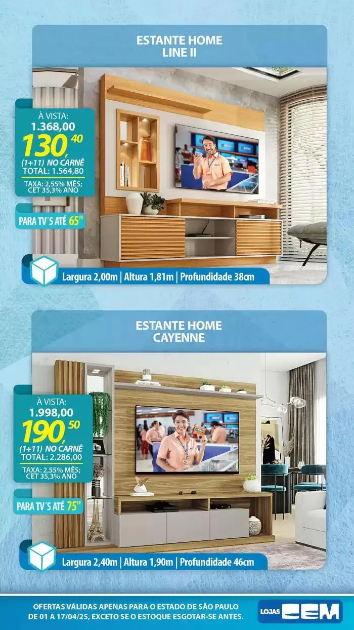 Encarte de Encarte Lojas Cem 3 de abril até 17 de abril 2025 - Pagina 88