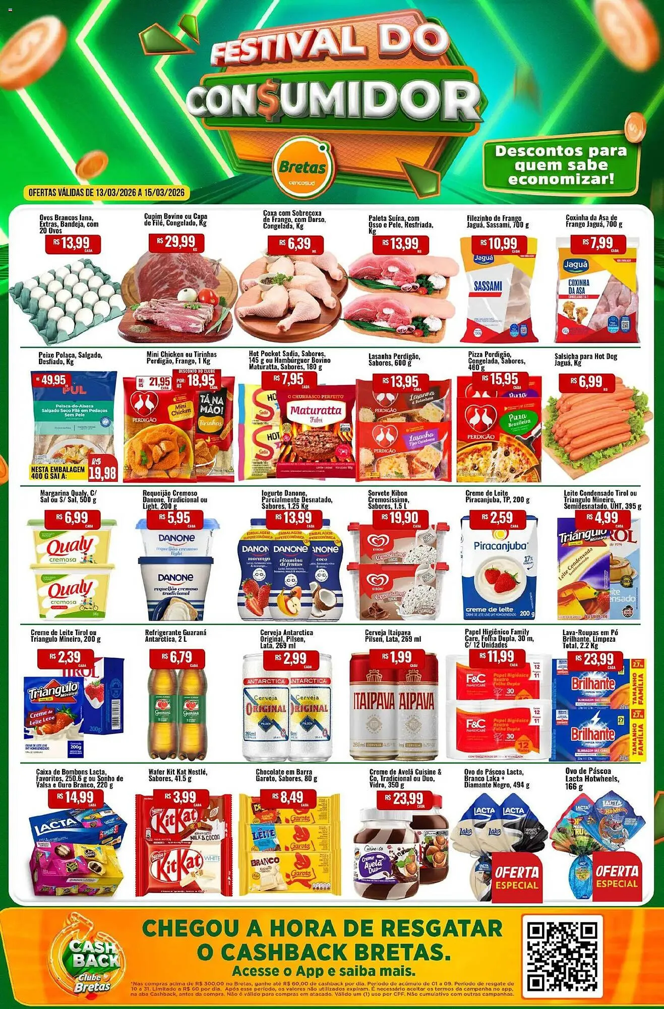 Encarte de Catálogo Supermercados Bretas 13 de março até 15 de março 2026 - Pagina 1