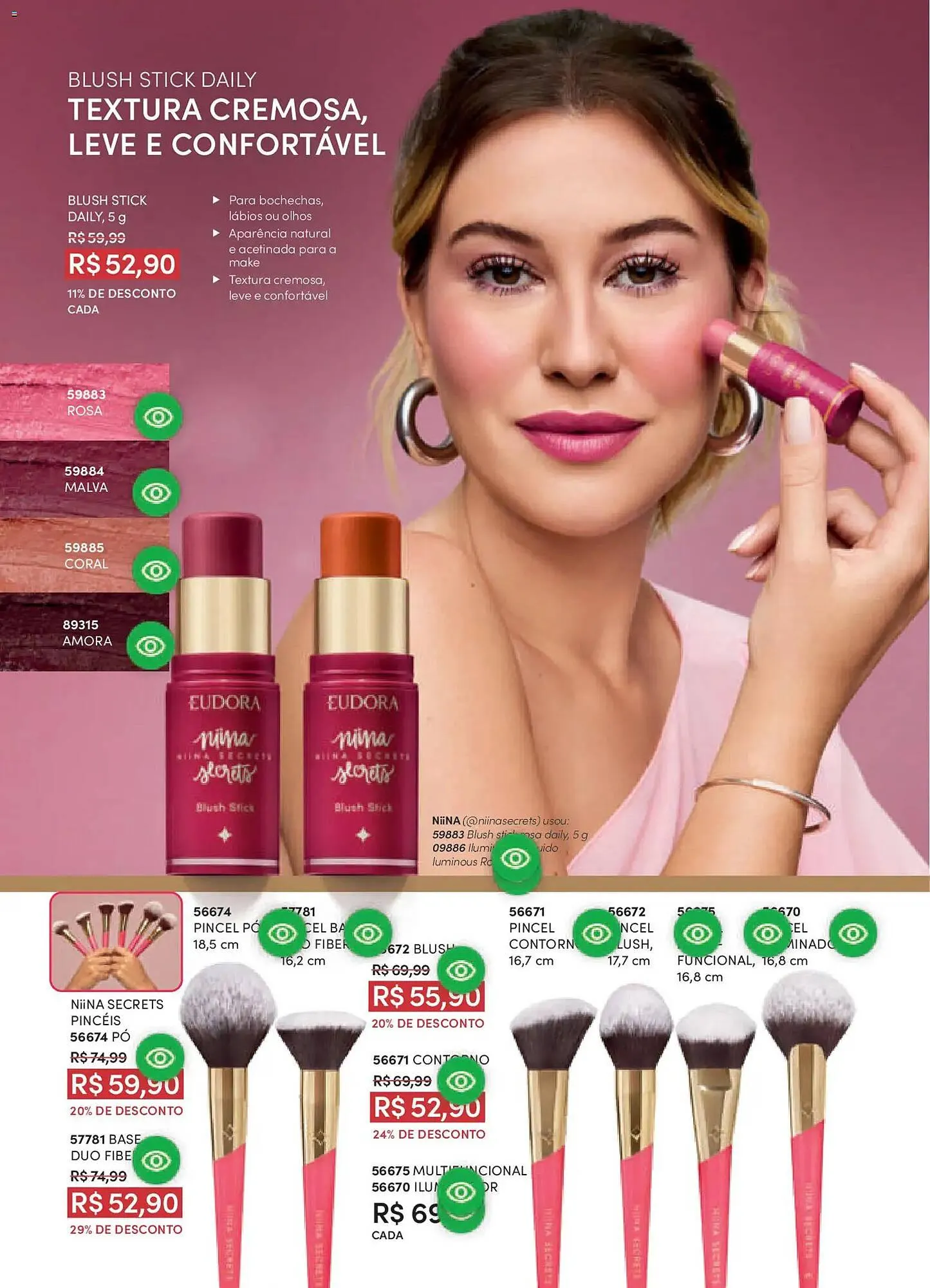 Encarte de Catálogo Eudora 8 de janeiro até 31 de janeiro 2026 - Pagina 69