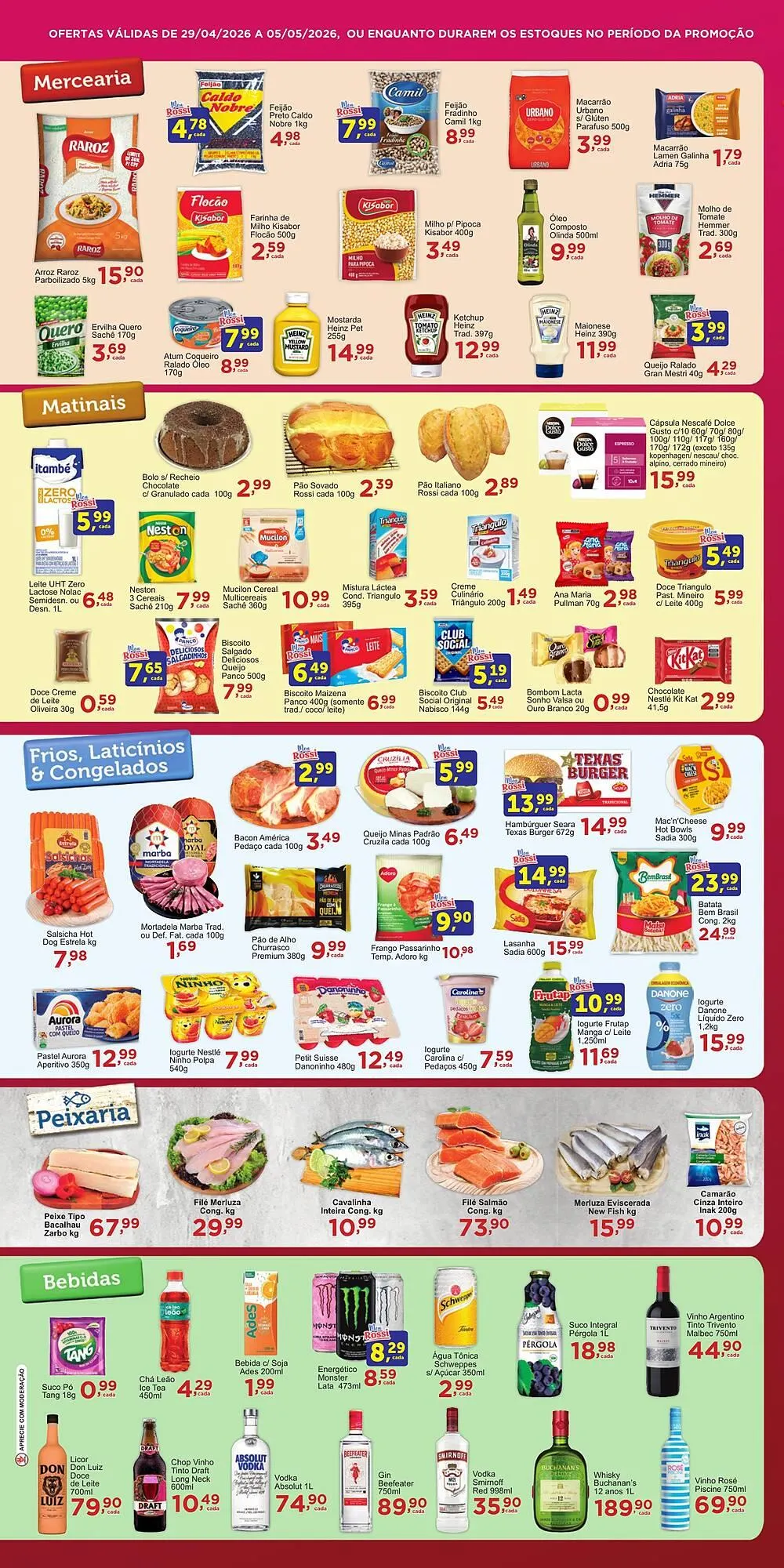 Encarte de Folheto Rossi Supermercado 28 de abril até 5 de junho 2026 - Pagina 2