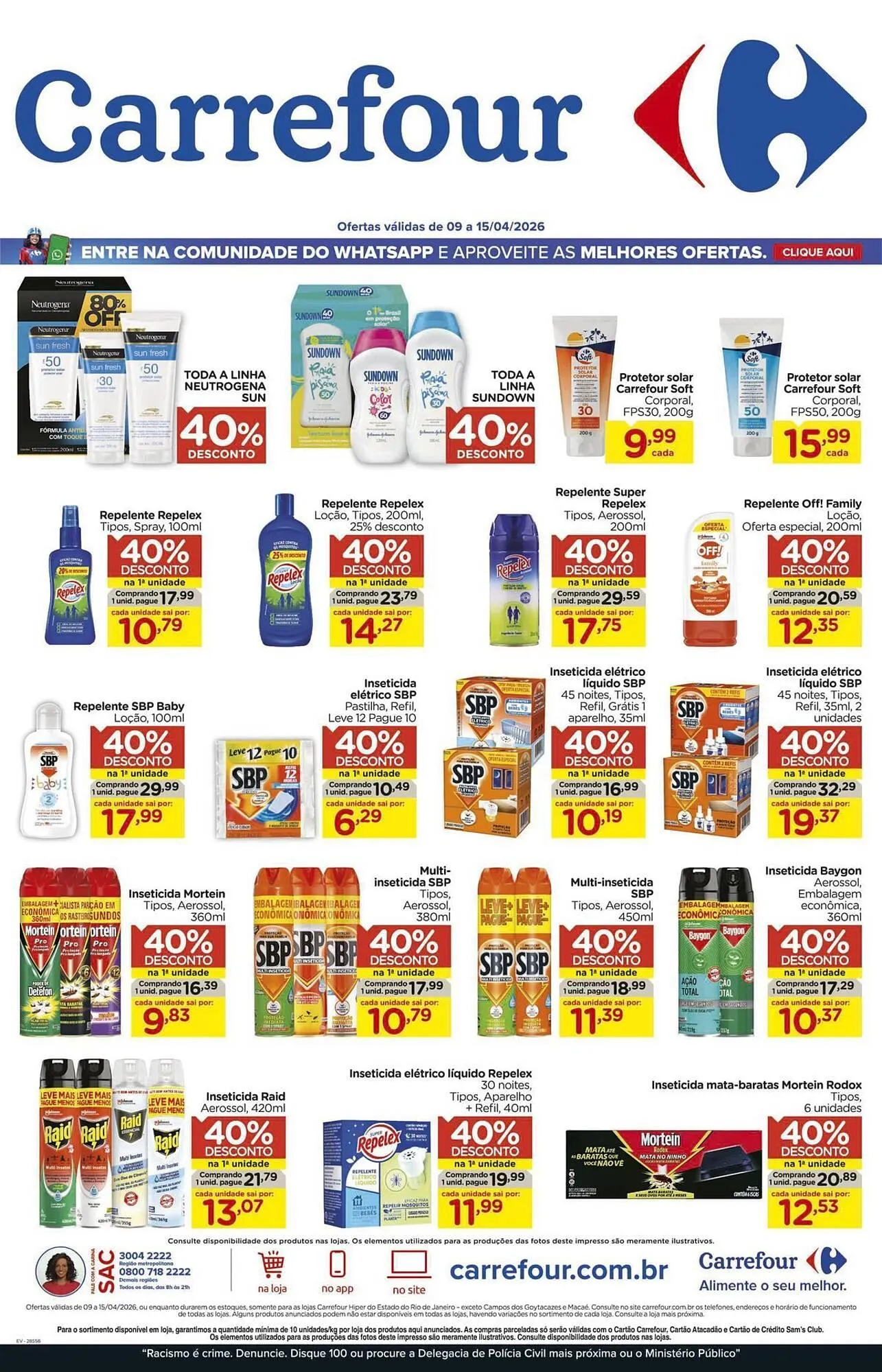 Encarte de Folheto Carrefour 9 de abril até 15 de abril 2026 - Pagina 1