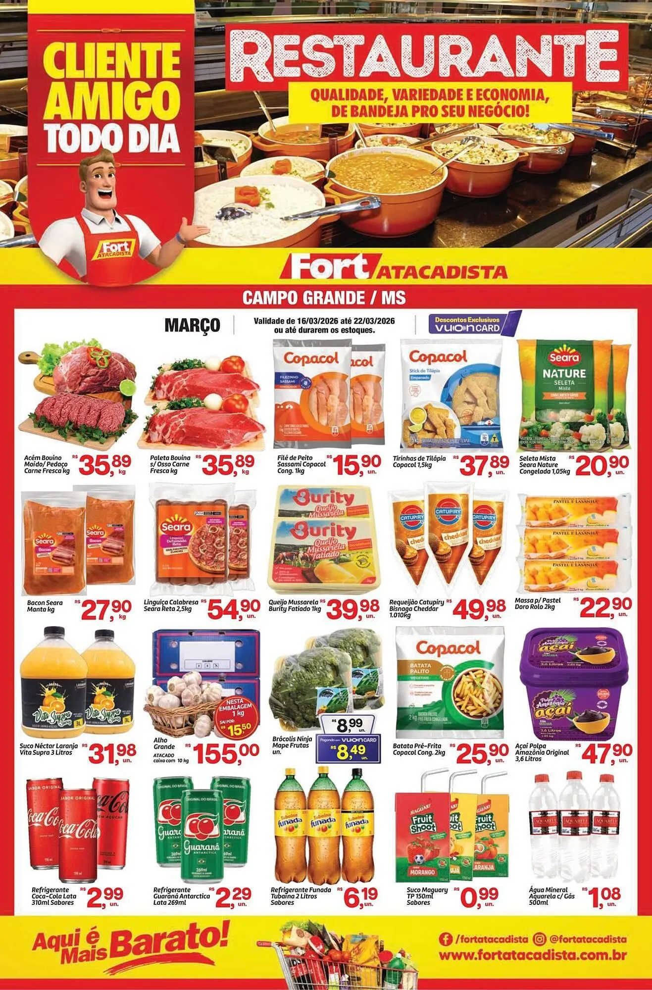 Encarte de Tabloide Fort Atacadista 16 de março até 22 de março 2026 - Pagina 1