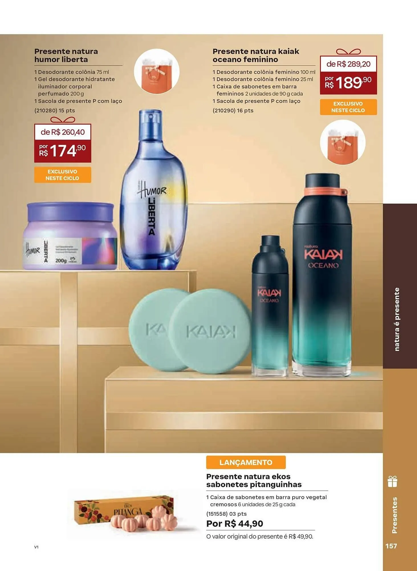 Encarte de Catálogo Natura 1 de janeiro até 31 de janeiro 2026 - Pagina 157