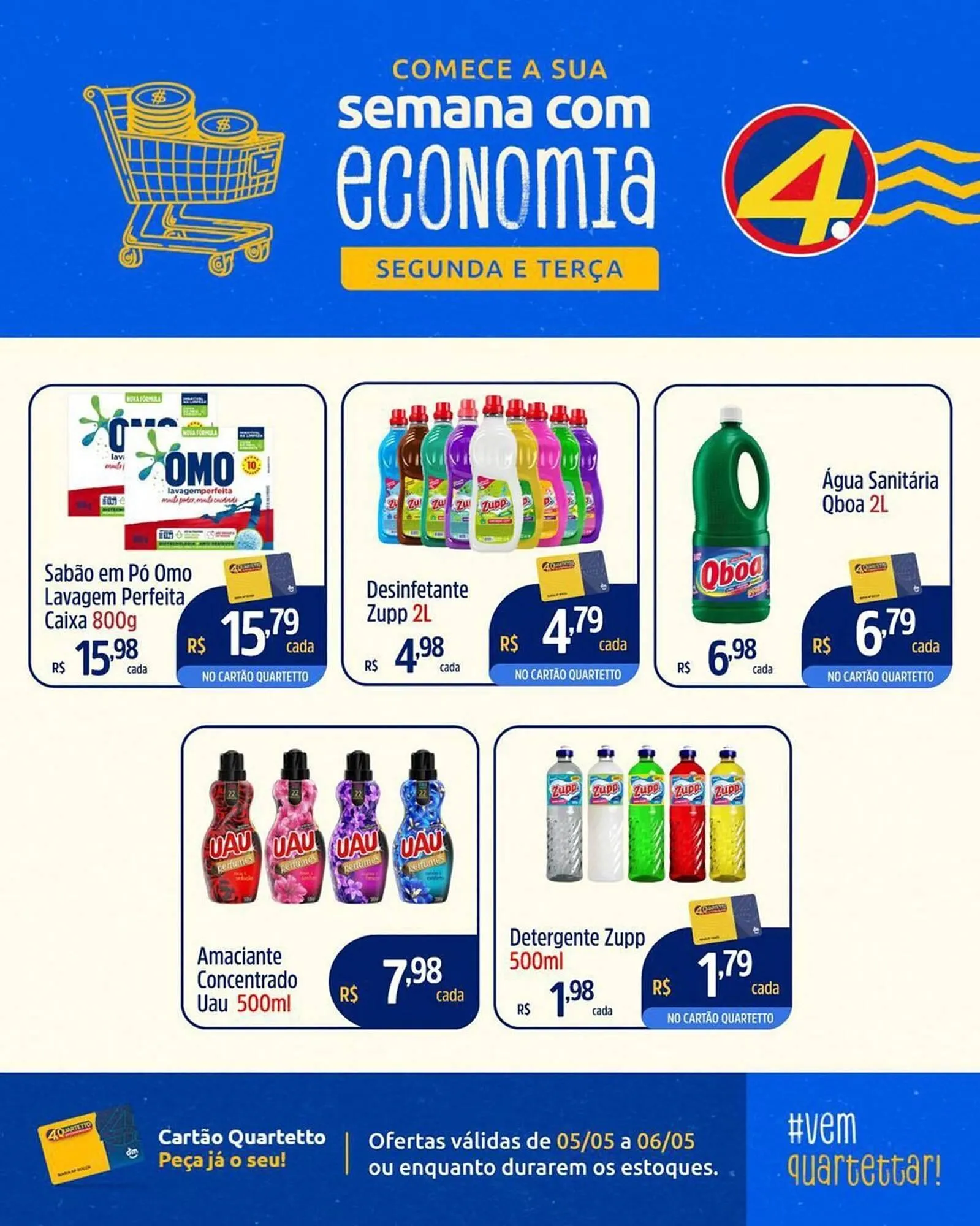 Encarte de Catálogo Quartetto Supermercados 5 de maio até 11 de maio 2025 - Pagina 4