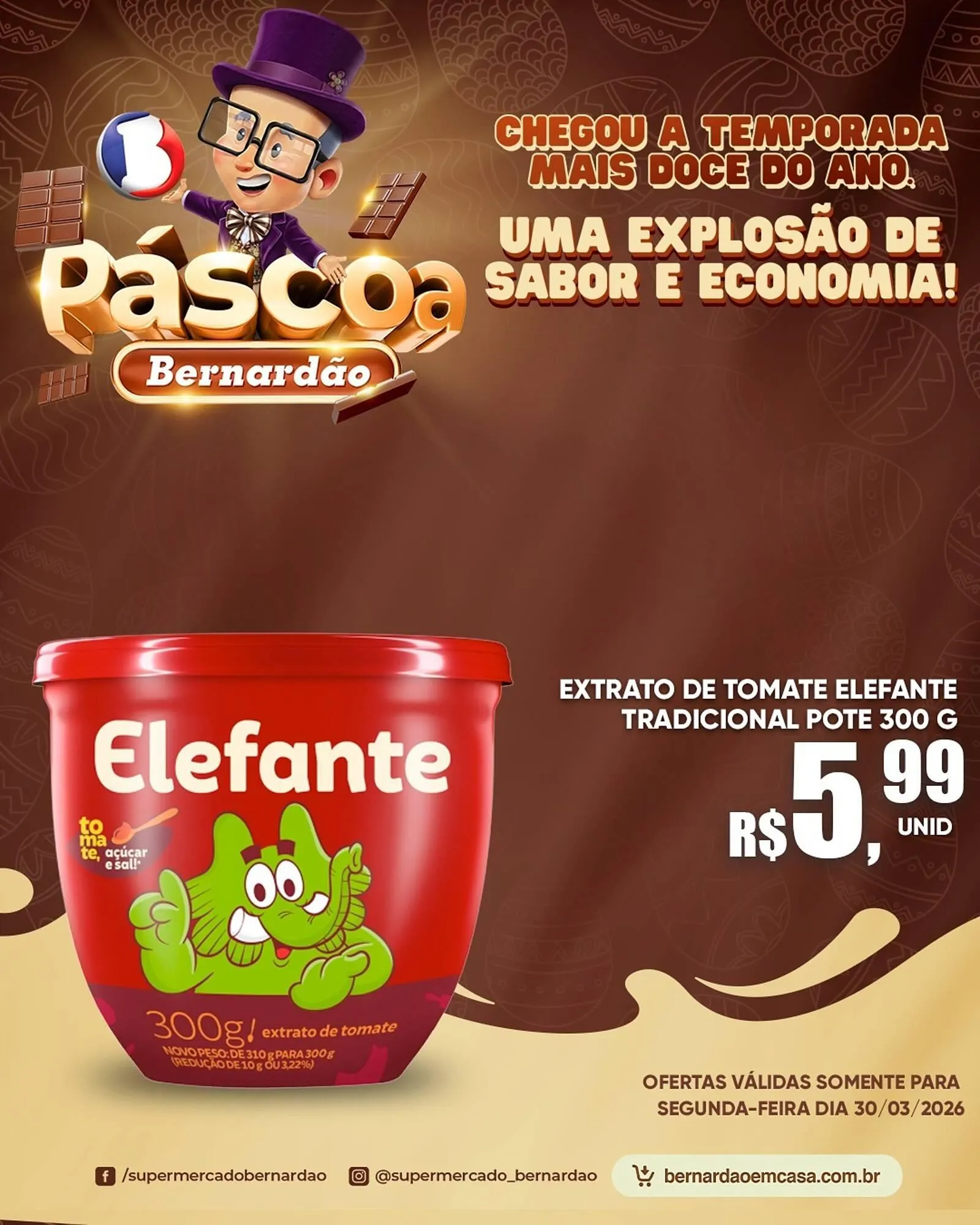 Encarte de Catálogo Supermercado Bernardão 30 de março até 30 de março 2026 - Pagina 1