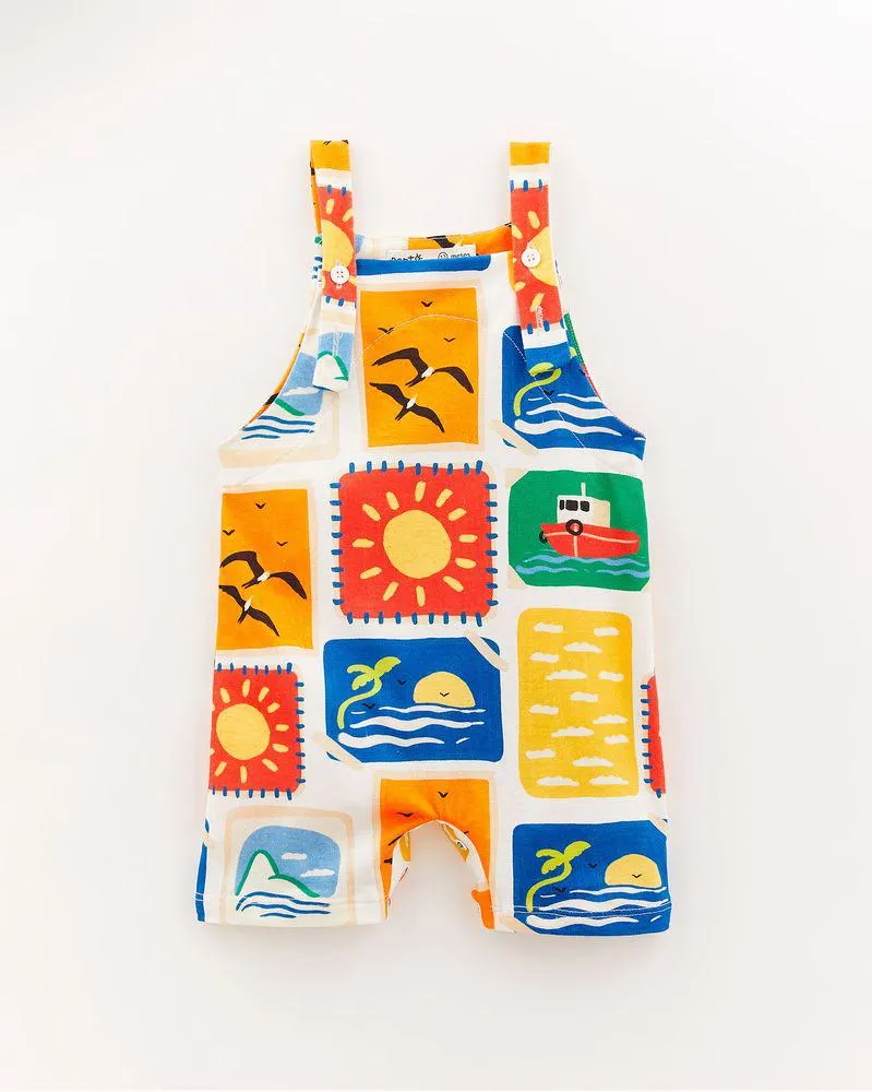 Jardineira Bebe Malha Postal Carioca