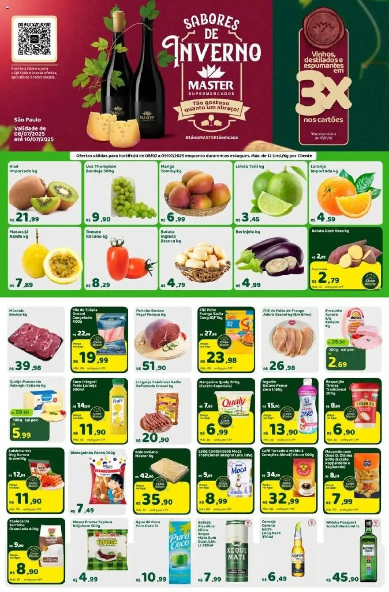 Encarte de Catálogo Master Supermercados 8 de julho até 9 de julho 2025 - Pagina 1