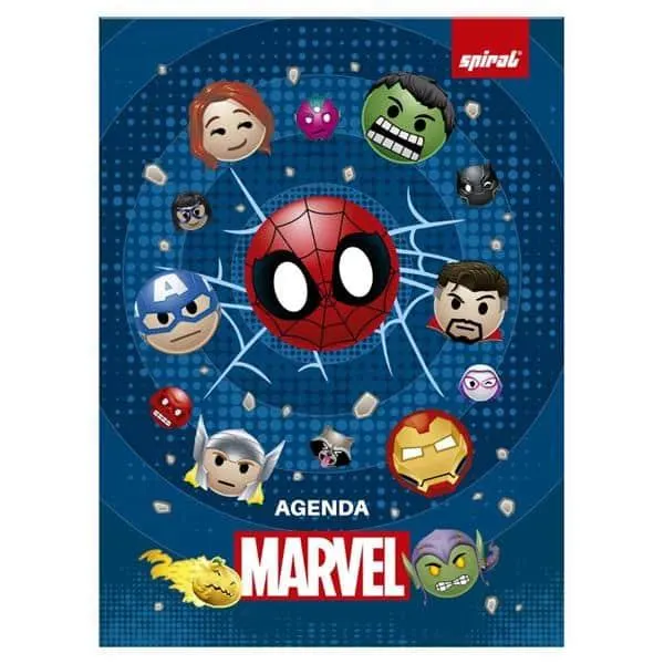 Agenda Permanente Marvel Emoji Spiral - PT 1 UN