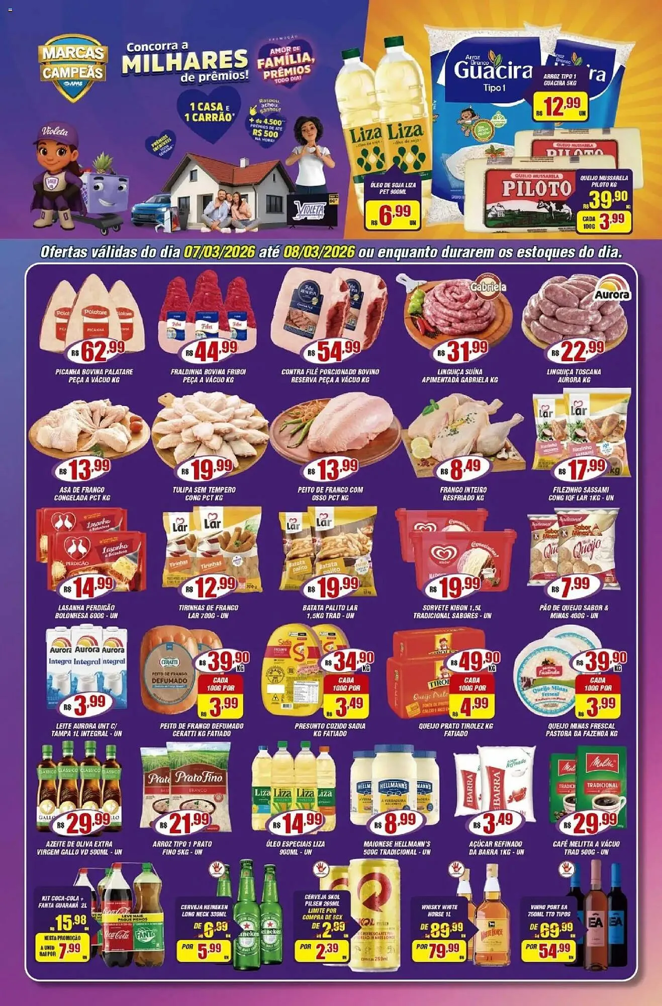 Encarte de Catálogo Violeta Supermercados 6 de março até 9 de março 2026 - Pagina 1