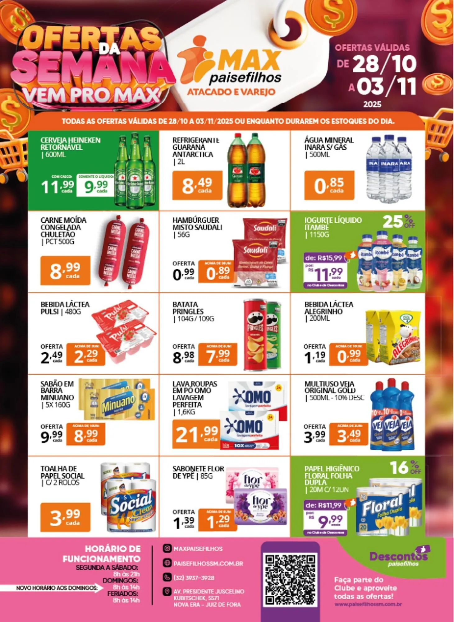 Encarte de Catálogo Pais e Filhos Supermercados 28 de outubro até 3 de novembro 2025 - Pagina 2