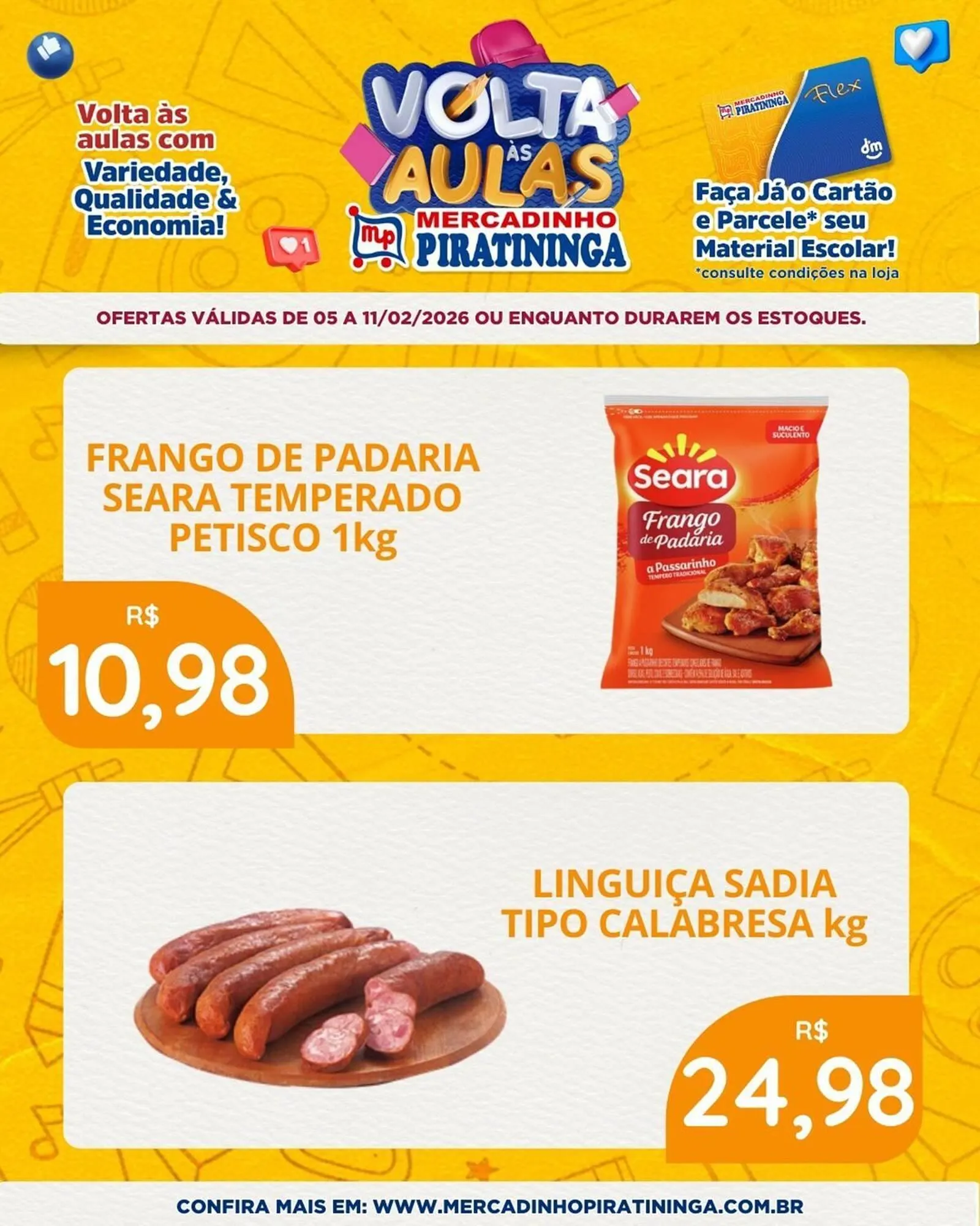 Encarte de Catálogo Mercadinho Piratininga 6 de fevereiro até 11 de fevereiro 2026 - Pagina 2