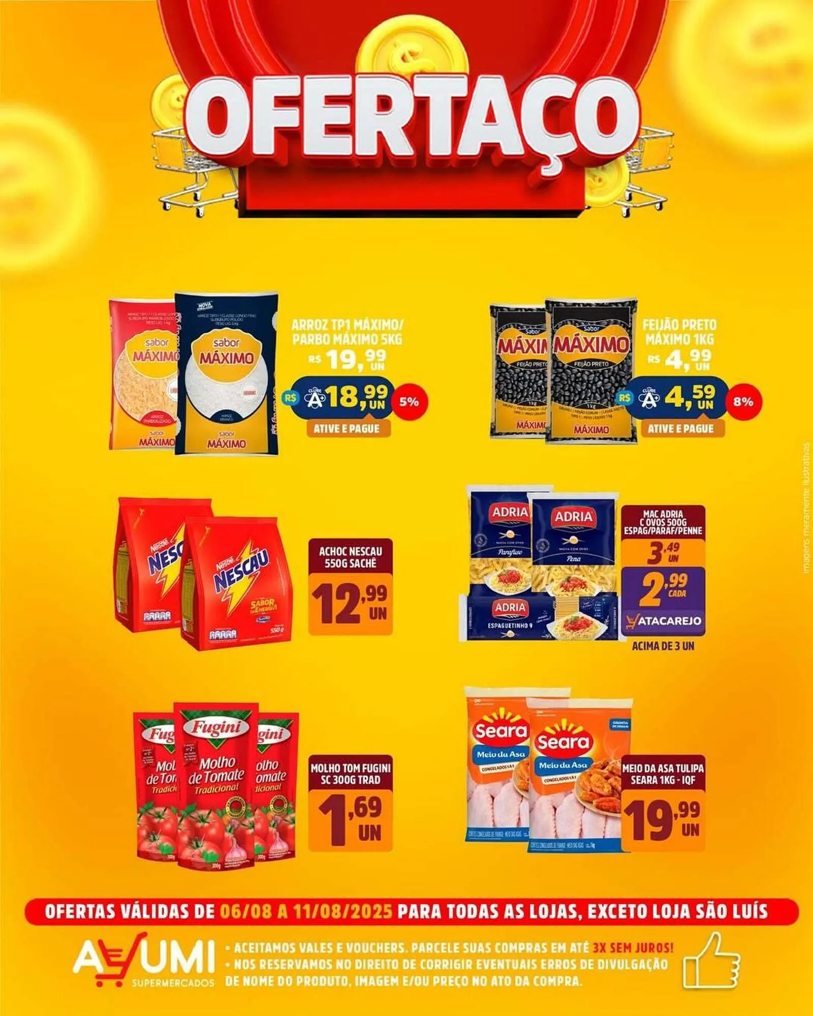 Encarte de Catálogo Ayumi Supermercados 7 de agosto até 11 de agosto 2025 - Pagina 1