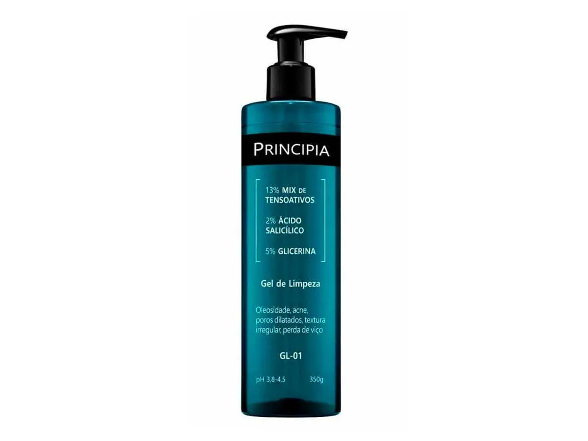 Gel de Limpeza Facial Principia GL-01 Mix de Tensoativos + Ácido Salicílico + Glicerina 350g