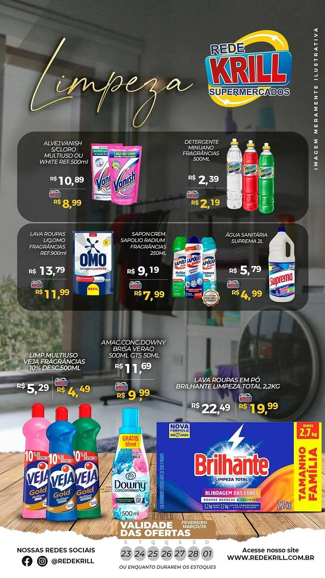 Encarte de Folheto Rede Krill 23 de fevereiro até 1 de março 2026 - Pagina 1