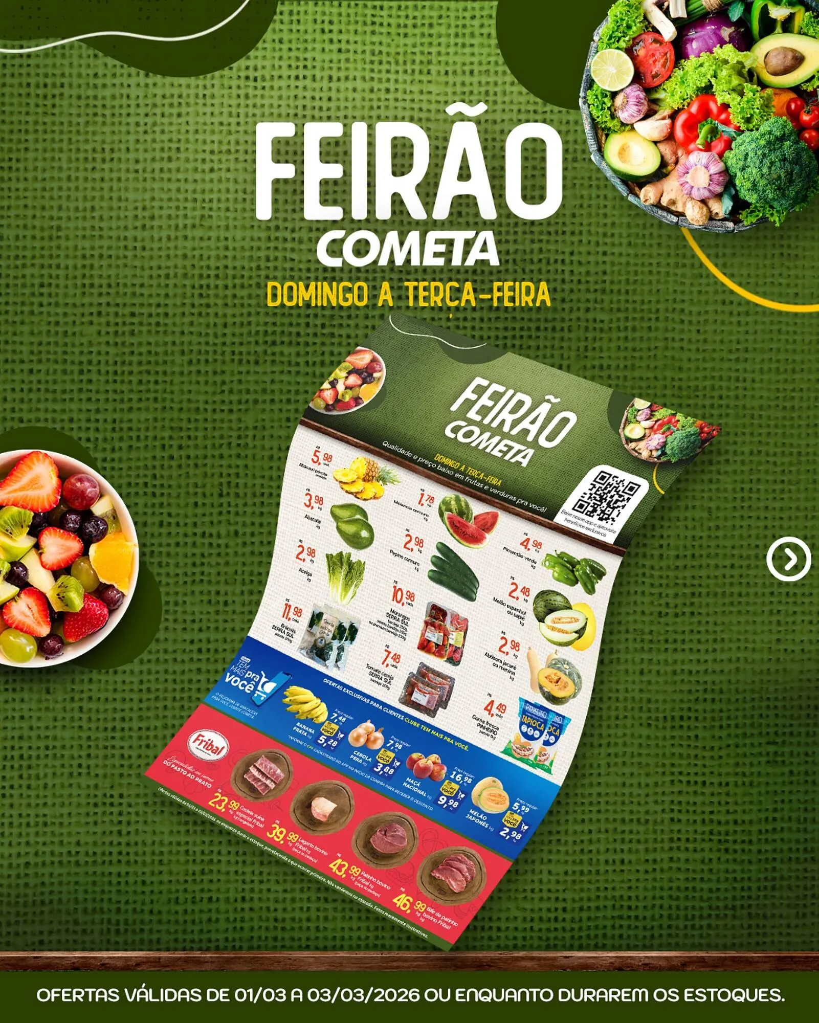 Encarte de Encarte Cometa Supermercados 1 de março até 3 de março 2026 - Pagina 1