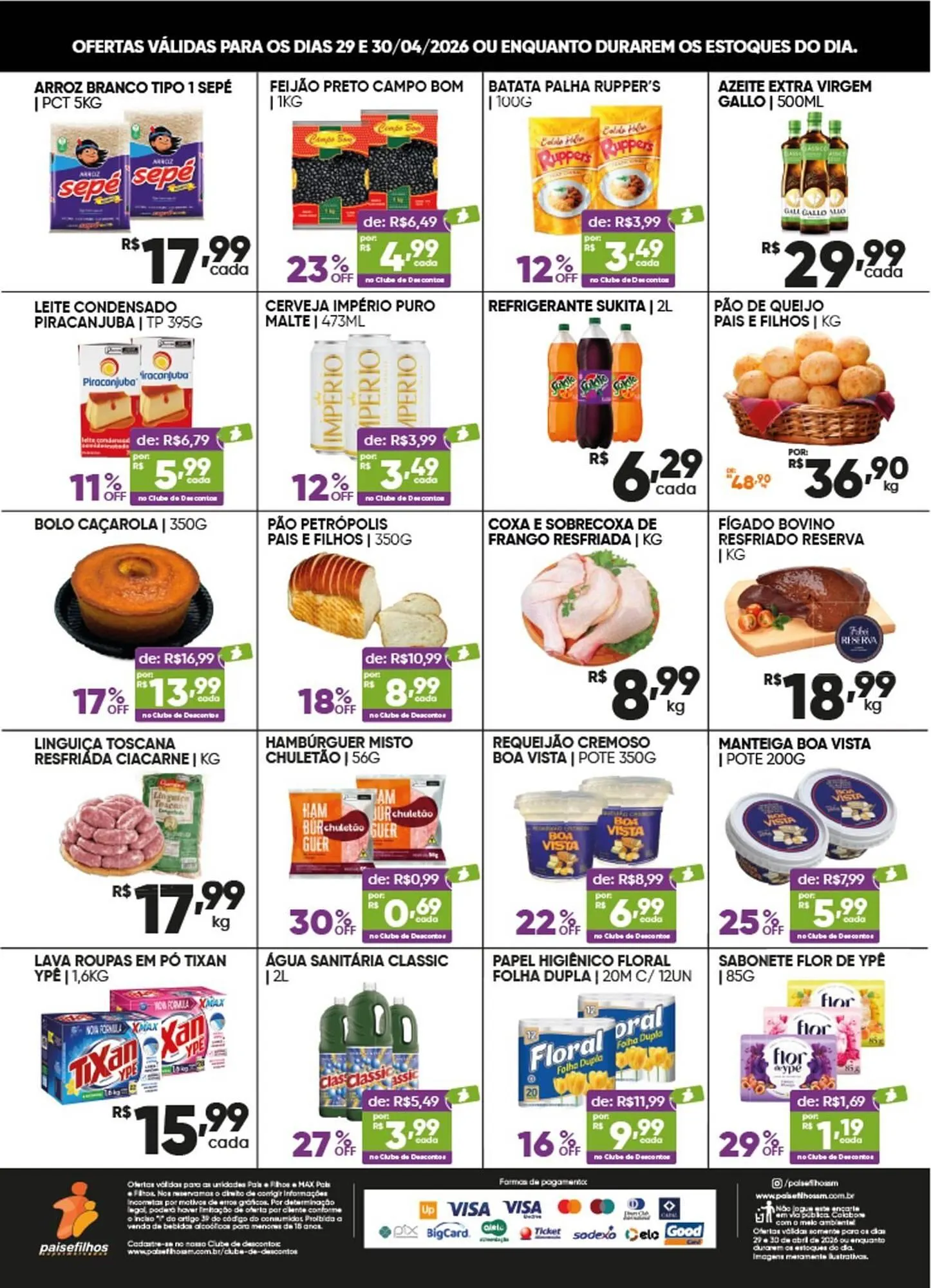 Encarte de Catálogo Pais e Filhos Supermercados 29 de abril até 30 de abril 2026 - Pagina 2