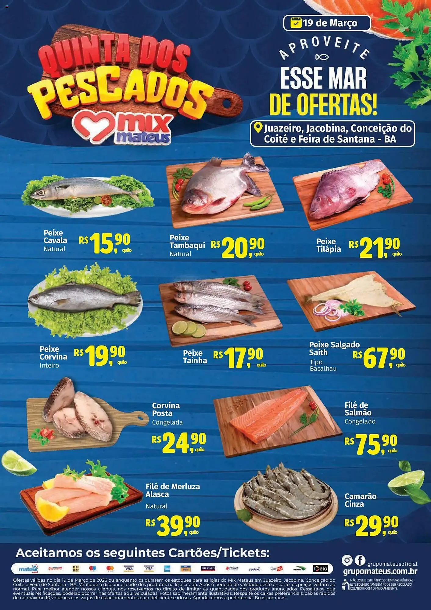 Encarte de Catálogo Supermercados Mateus 19 de março até 19 de março 2026 - Pagina 1