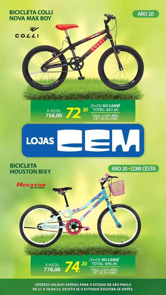 Encarte de Encarte Lojas Cem 18 de abril até 30 de abril 2025 - Pagina 108