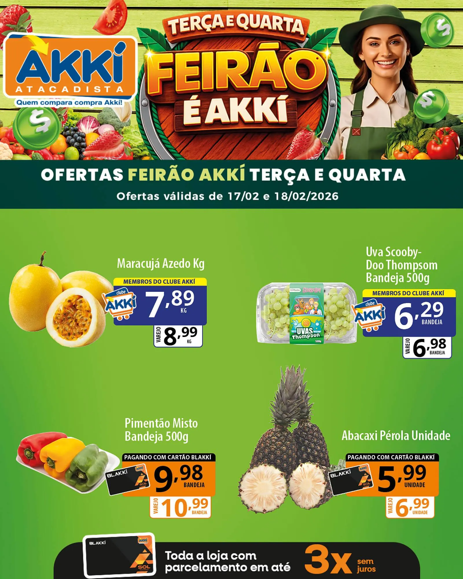 Encarte de Folheto Akki Atacadista 17 de fevereiro até 18 de fevereiro 2026 - Pagina 3