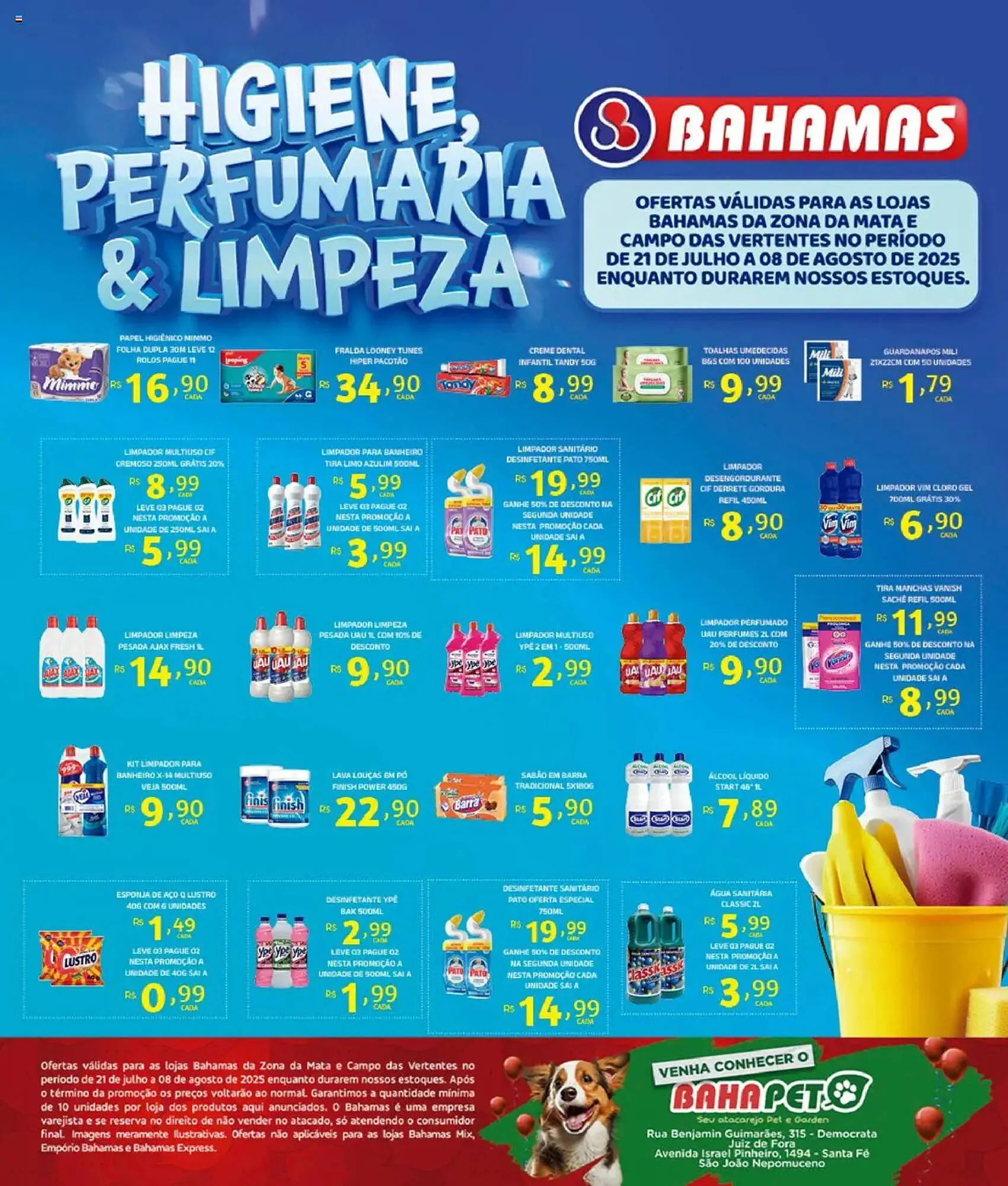 Encarte de Catálogo Bahamas Supermercados 21 de julho até 8 de agosto 2025 - Pagina 1
