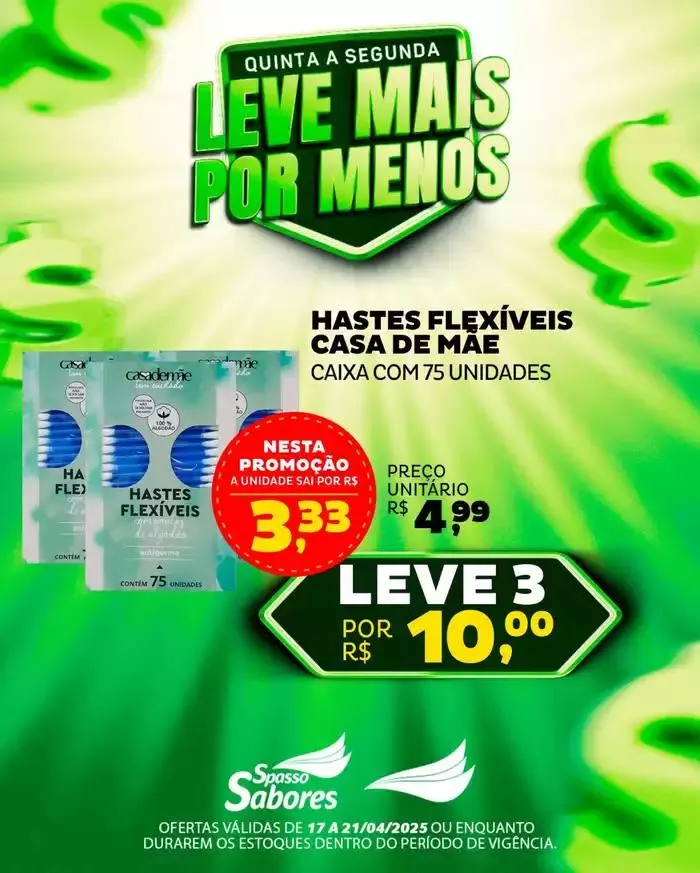 Encarte de Encarte Spasso Sabores 17 de abril até 21 de abril 2025 - Pagina 3