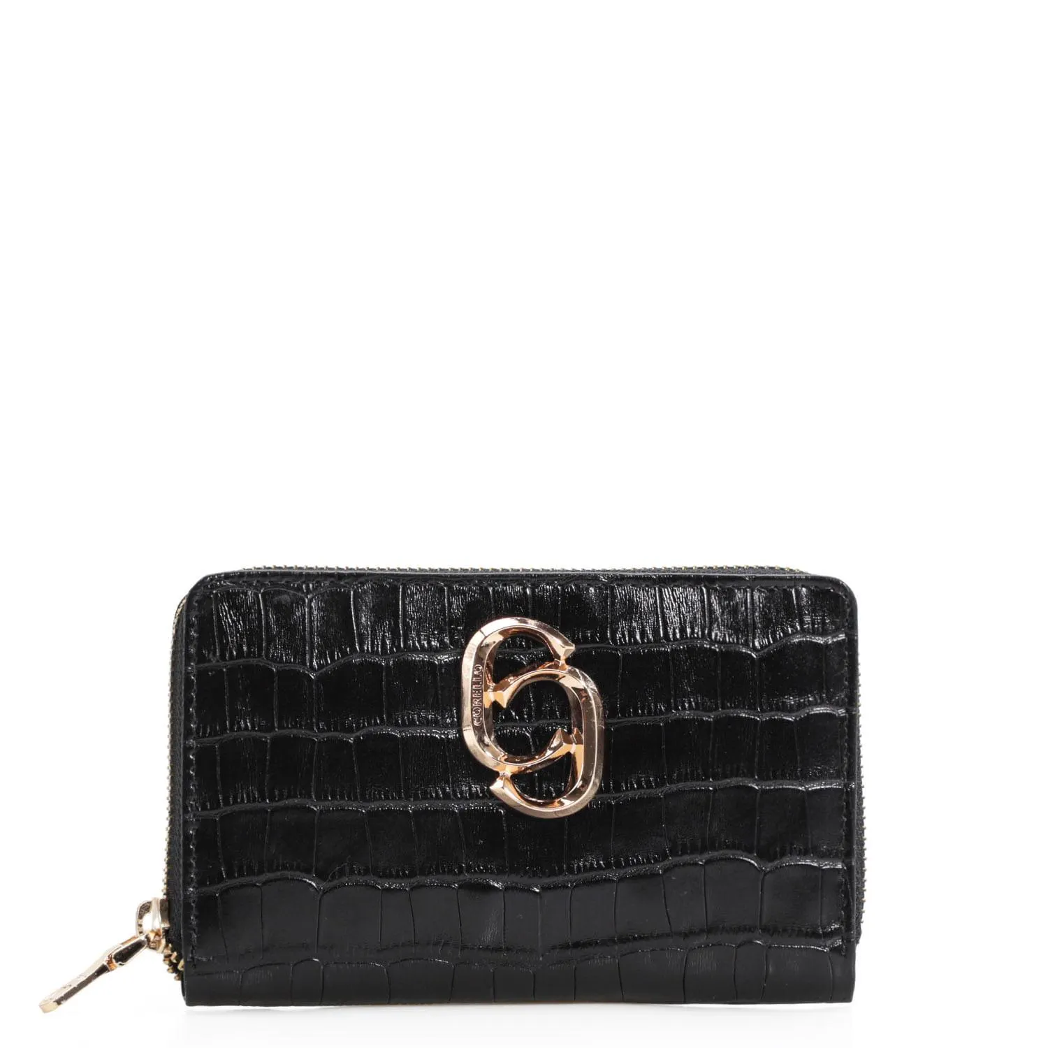 Carteira Lis Croco Preto