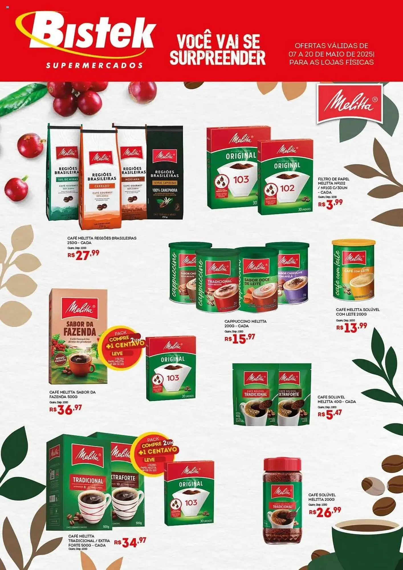 Encarte de Catálogo Bistek Supermercados 7 de maio até 20 de maio 2025 - Pagina 1