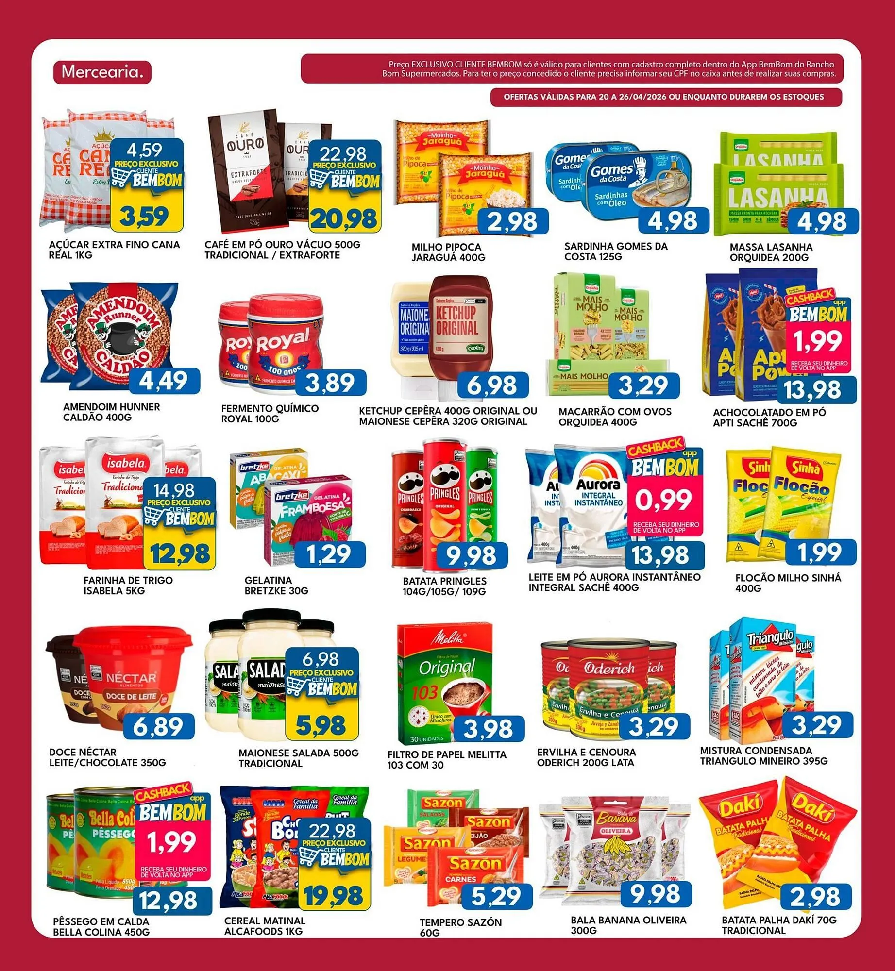 Encarte de Catálogo Rancho Bom Supermercados 20 de abril até 26 de abril 2026 - Pagina 2