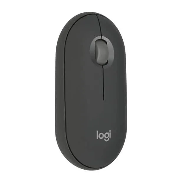 Mouse sem fio Logitech Pebble 2 M350s com Clique Silencioso, Conexão ou Bluetooth e Pilha Inclusa- Grafite CX 1 UN