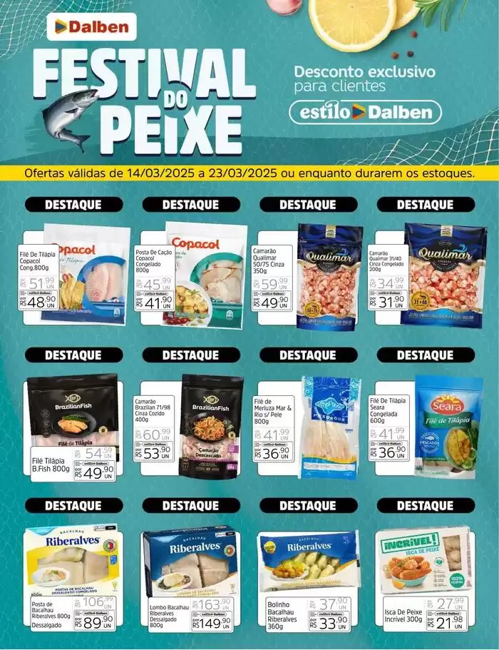 Encarte de Festival do Peixe - Todas as Lojas 14 de março até 23 de março 2025 - Pagina 1