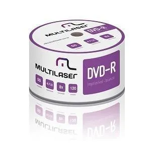 DVD-R imprimível 4.7Gb c/50 16X, DV052, MULTILASER